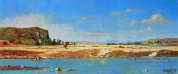 Les rives du paysage de la Durance Paul Camille Plage de Guigou Peinture à l'huile